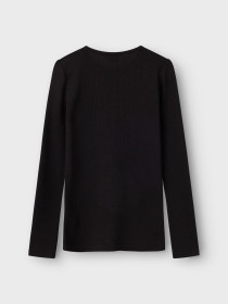 NAME IT Langærmet Uld Bluse Wax Black