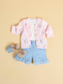 NAME IT Flæse Shorts Rose Light Blue Denim