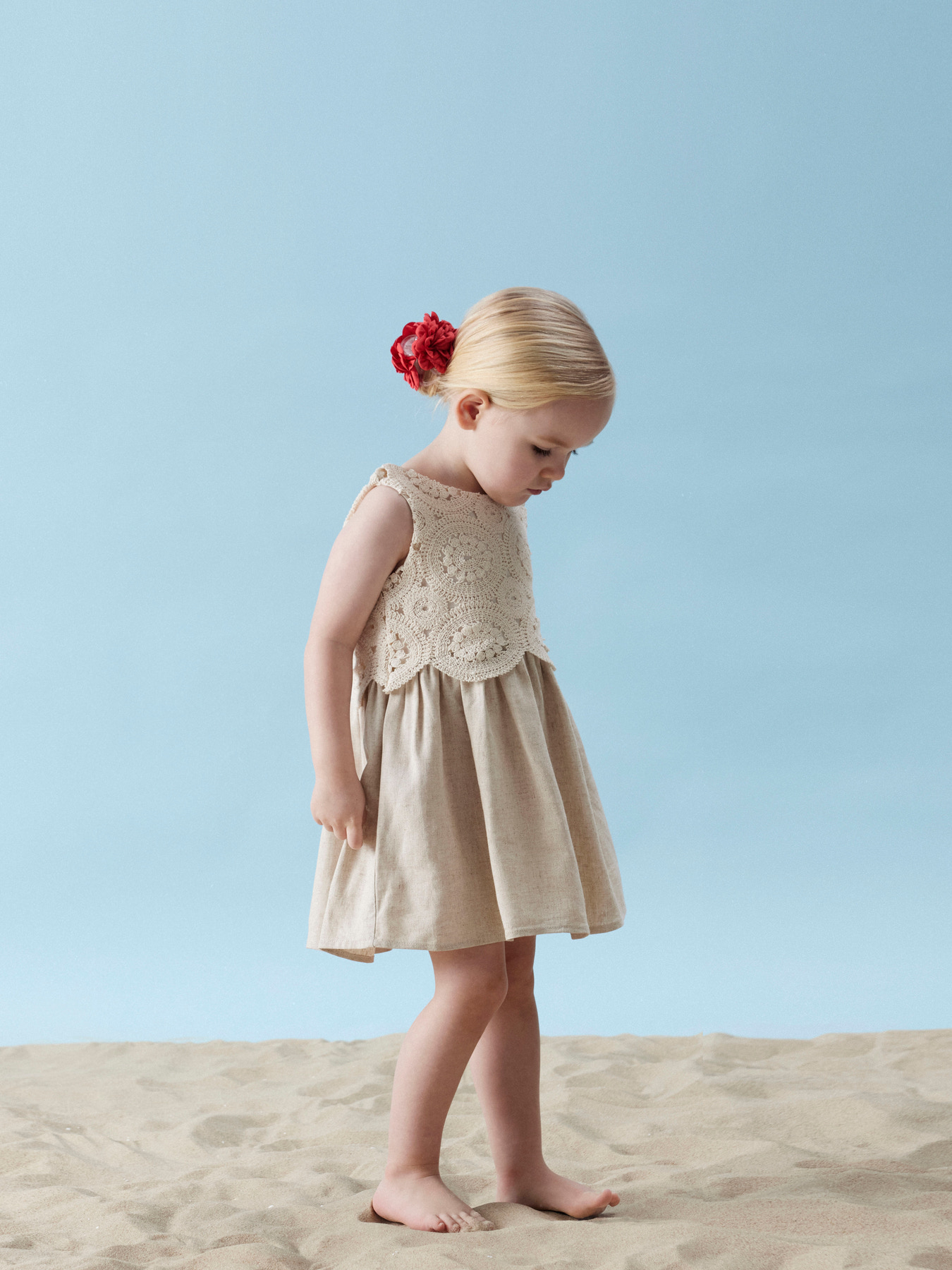 NAME IT Spencer Kjole Jie Bleached Sand