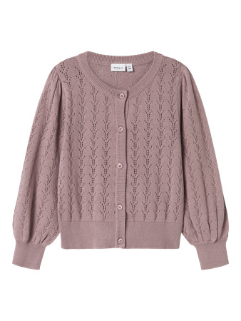 Name It Hannah Strik Cardigan - Purple Dove