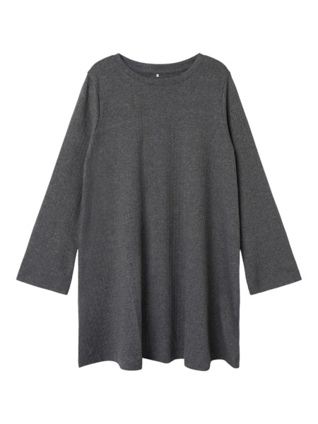 NAME IT Rib Kjole Olenia Dark Grey Melange