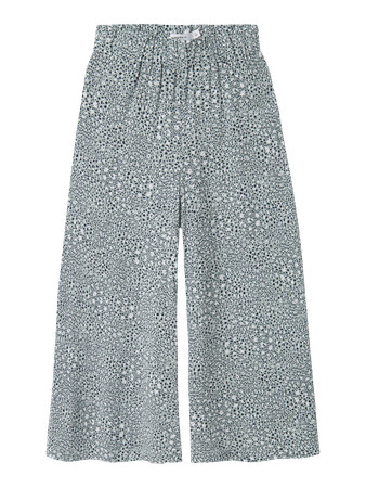 NAME IT Brede Bukser Jilli Aqua Gray Leo