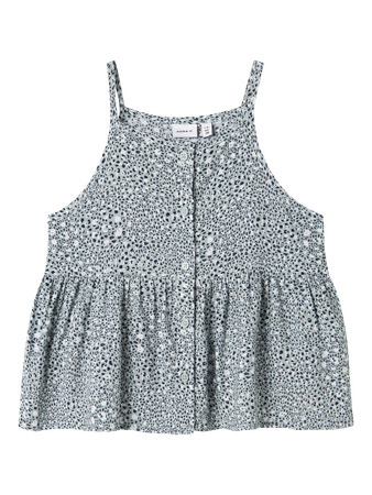 NAME IT Strop Top Jilli Aqua Gray Leo