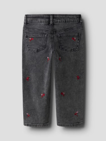 NAME IT Mom Jeans Bella Medium Grey Denim Flower