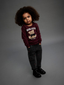 NAME IT Mom Jeans Bella Medium Grey Denim Flower