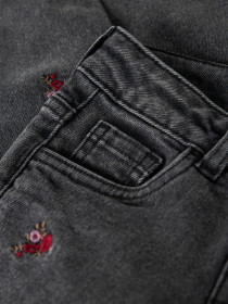 NAME IT Mom Jeans Bella Medium Grey Denim Flower
