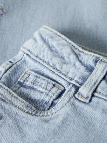 NAME IT Mom Jeans Bella Light Blue Denim Flower 