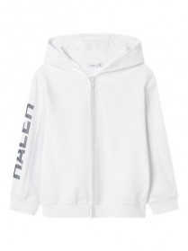 NAME IT Zip Sweat Hoodie Hepaw Bright White
