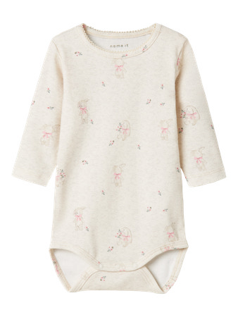 NAME IT Langærmet Body Hallo Peyote Melange