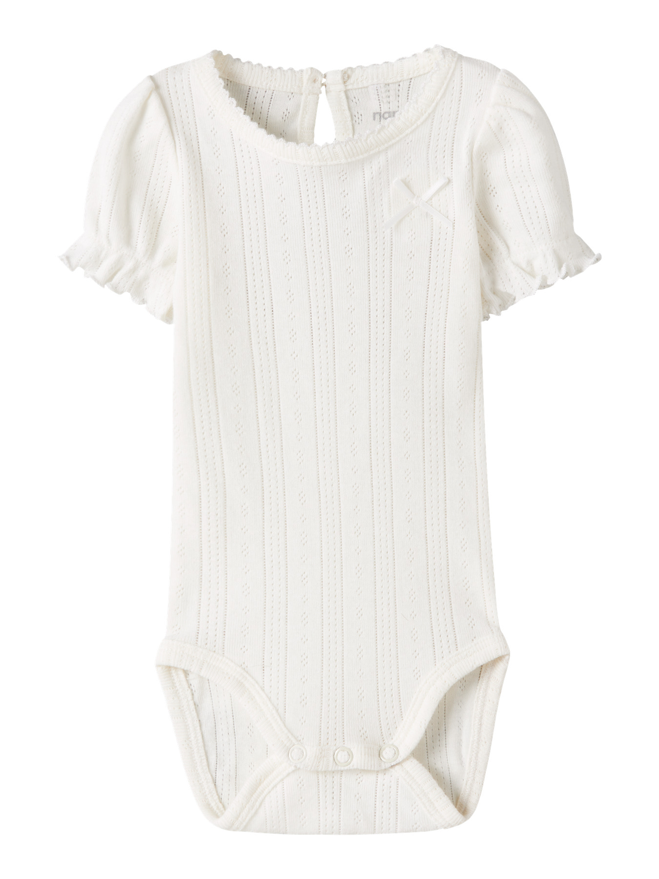 Name It Body k/æ - NbfHappy - Cloud Dancer m. Hulmønster