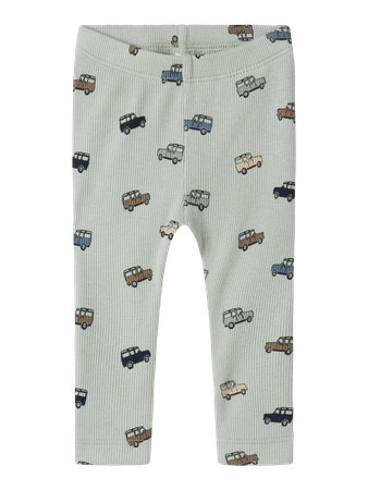 NAME IT Rib Leggings Hukab Aqua Gray