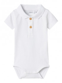 NAME IT Polo Kortærmet Body Hofman Bright White