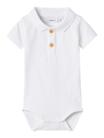 NAME IT Polo Kortærmet Body Hofman Bright White