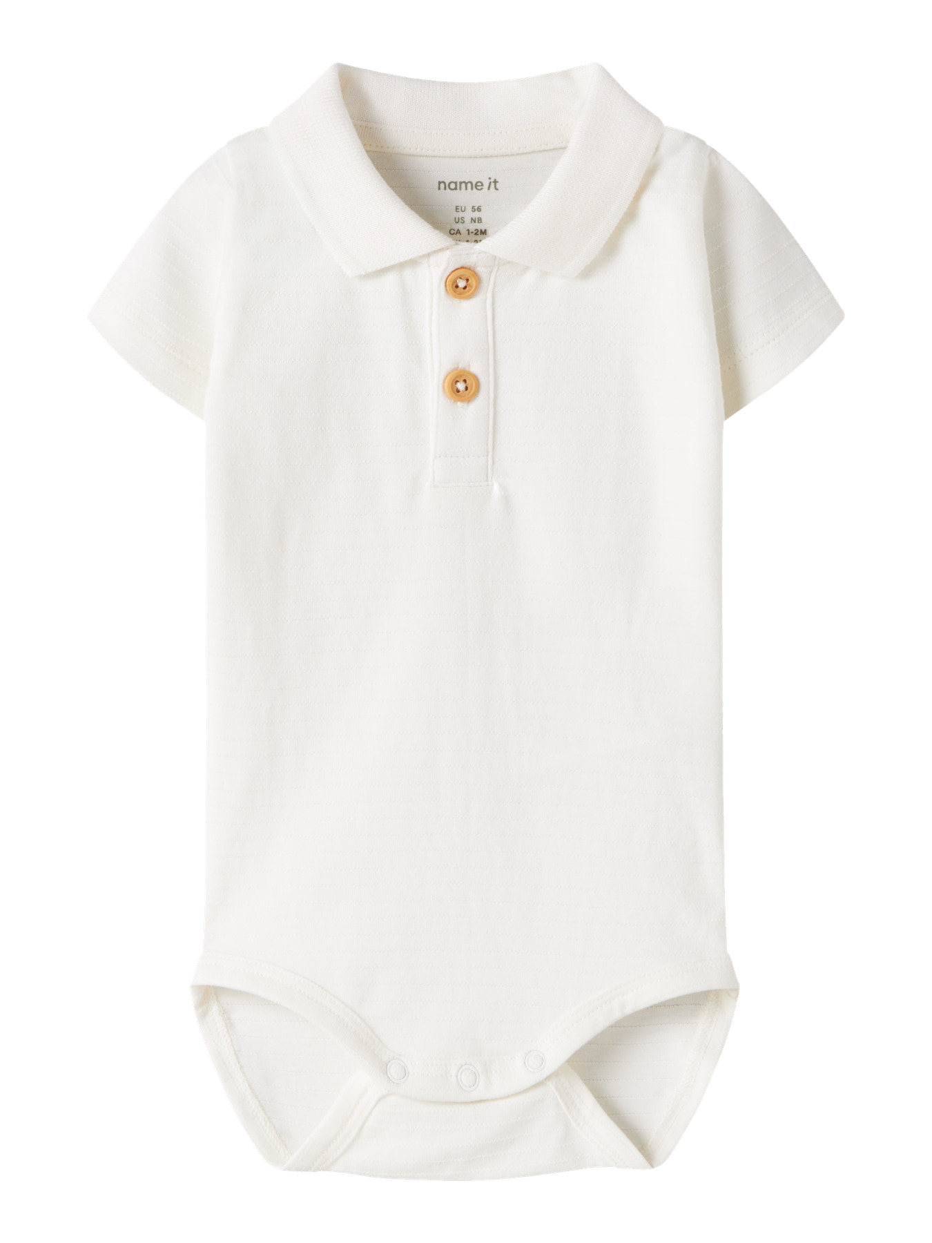 Name It Body k/æ - Hulmønster - Polo - NbmHofman - Cloud Dancer