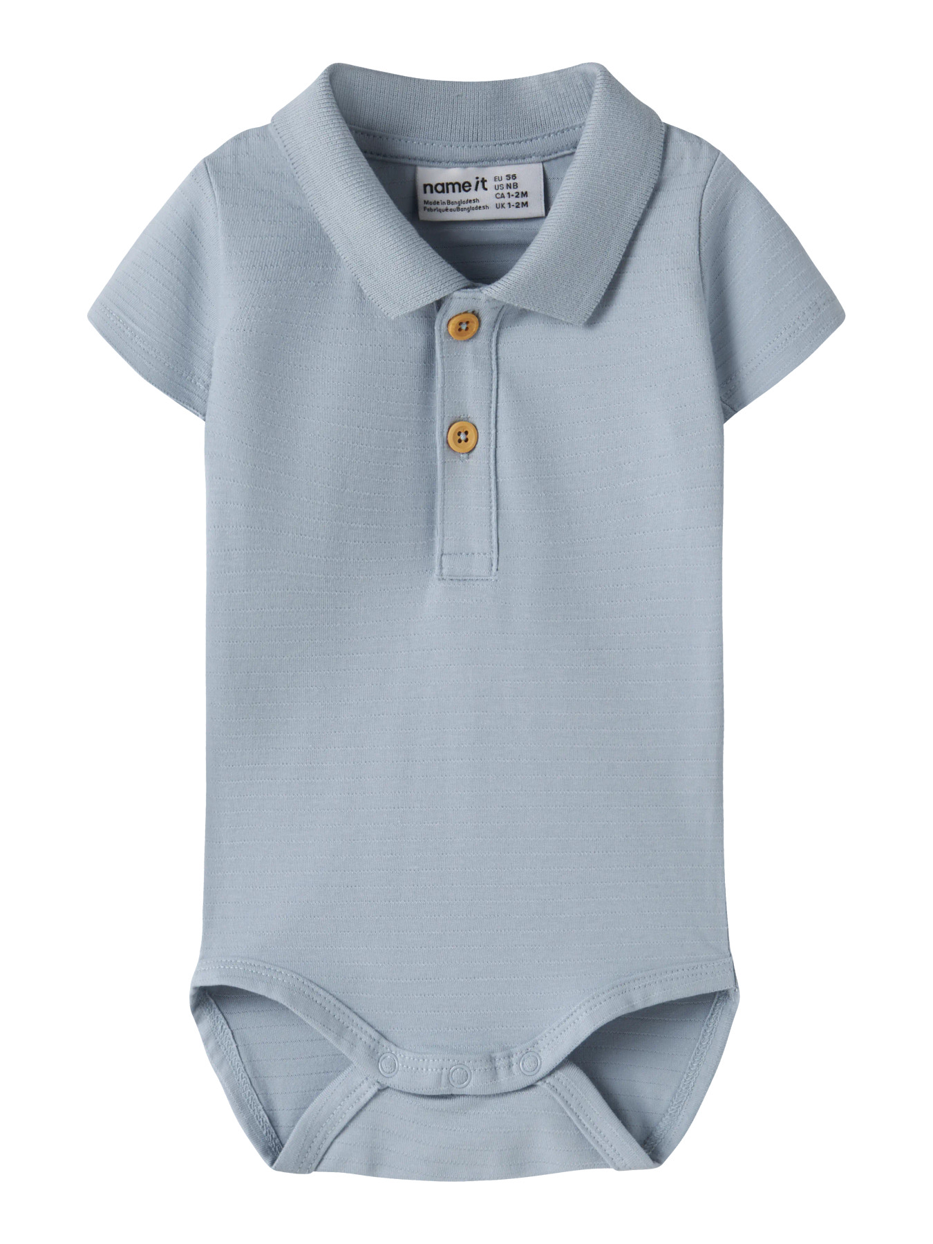 Name It Body k/æ - Hulmønster - Polo - NbmHofman - Blue Fog