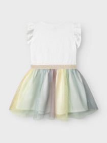 NAME IT Ballerina Kjole Arnina Bright White