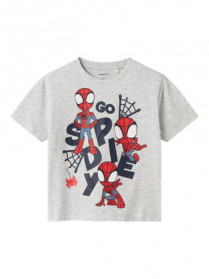 NAME IT Main Spidey T-shirt Light Grey Melange
