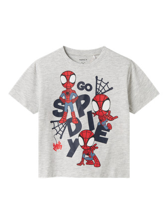 NAME IT Main Spidey T-shirt Light Grey Melange