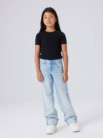 NAME IT Straight Folde Jeans Rose Light Blue Denim