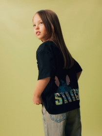 NAME IT T-shirt Aceri Stitch Black