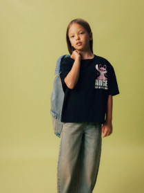 NAME IT T-shirt Aceri Stitch Black