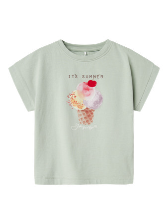 NAME T-shirt Josephina Aqua Gray
