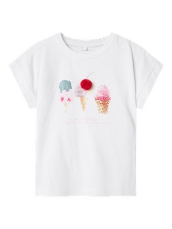 NAME IT T-shirt Josephina Bright White