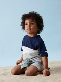 NAME IT T-shirt Hanni Aqua Gray