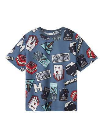 NAME IT T-shirt Minecraft Map Blue Mirage