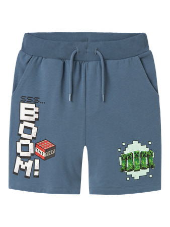 NAME IT Minecraft Sweat Shorts Mahi Blue Mirage billede