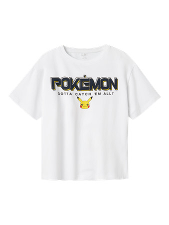 NAME IT Pokemon T-shirt Mat Bright White