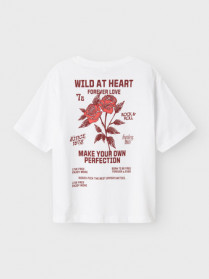 NAME IT T-shirt Hominu Bright White Wild Heart