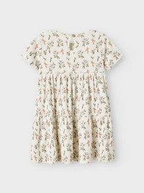 LIL ATELIER Rib Kjole Lavo Coconut Milk Humming Bird