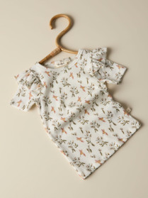 LIL ATELIER Rib T-shirt Lavo Coconut Milk Humming Bird