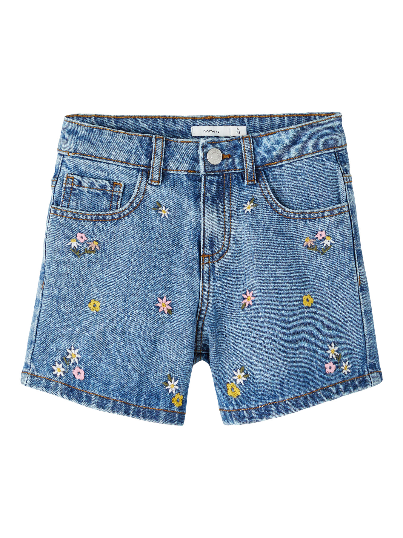 NAME IT Denim Shorts Bella Medium Blue Flowers