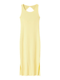 NAME IT Maxi Rib Kjole Jalgos Lemon Meringue