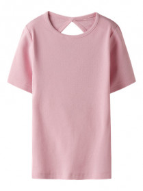 NAME IT Rib T-shirt Jalgos Cameo Pink