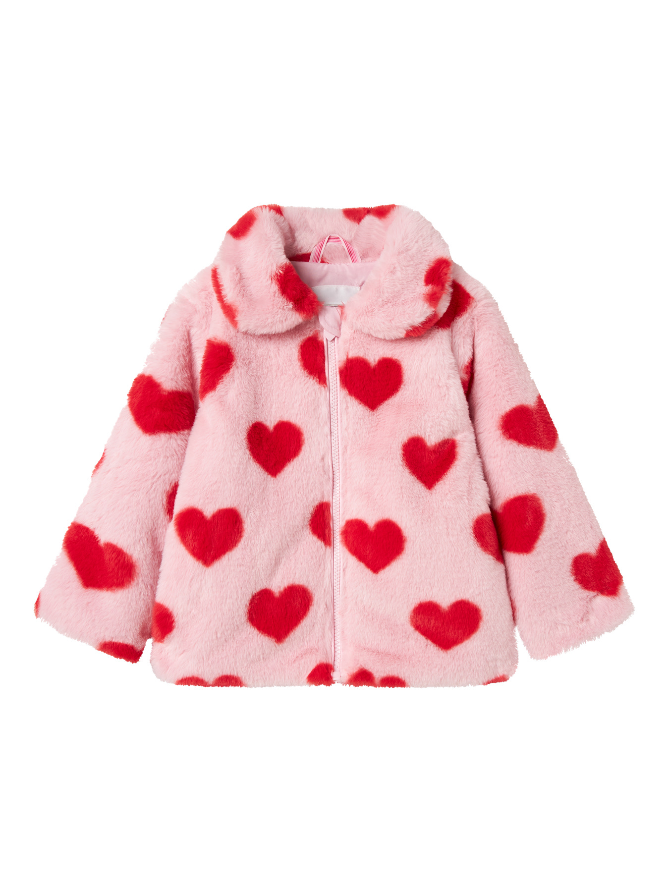NAME IT Jakke Fake Fur Mindy Hjerte Nosegay