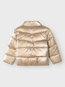 NAME IT Shiny Puffer Jakke Manon Frosted Almond