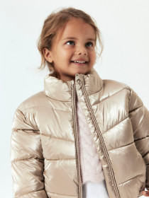 NAME IT Shiny Puffer Jakke Manon Frosted Almond