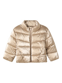 NAME IT Shiny Puffer Jakke Manon Frosted Almond