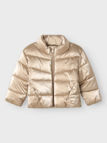 NAME IT Shiny Puffer Jakke Manon Frosted Almond