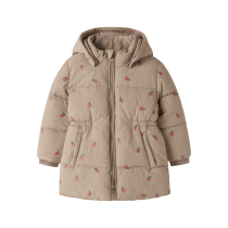 NAME IT Puffer Jakke Molly Silver Mink Apples
