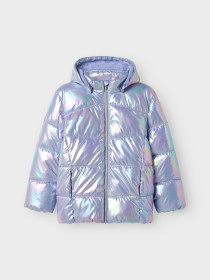 NAME IT Shiny Puffer Jakke Molina Pastel Lilac