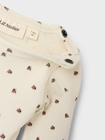 LIL ATELIER Langærmet Rib Body Lago Kim Turtledove Ladybug
