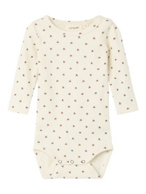 LIL ATELIER Langærmet Rib Body Lago Kim Turtledove Ladybug