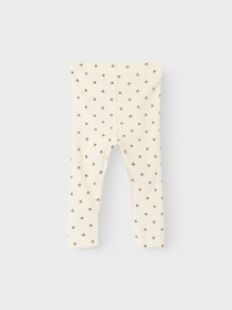 LIL ATELIER Rib Leggings Lago Kye Turtledove Ladybug