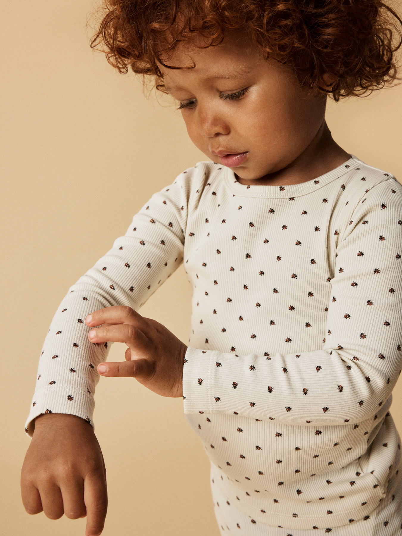 Lil' Atelier Bluse Turtledove Med Mariehøneprint - Str. 2y 92cm
