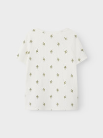 LIL ATELIER Rib T-shirt Lavo Coconut Milk Fish