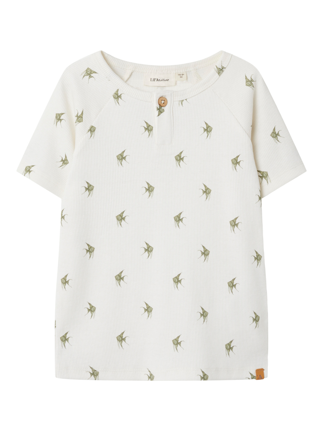 Lil' Atelier NmmLavo Rib T-shirt - Coconut Milk/Fish